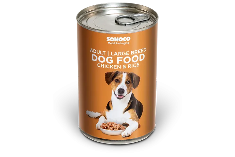 Lata de comida para cães